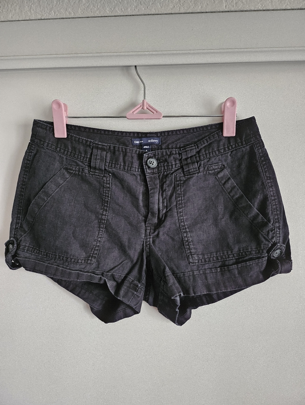 Gap Perfect fit Aubrey Shorts Black Cotton Shorts Summer Soft Breathable Womens